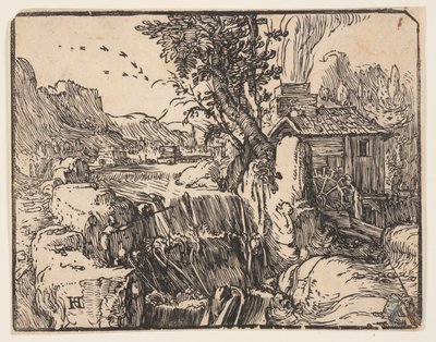 Şelaleli Manzara by Hendrick Goltzius