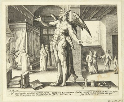 Bir şeytan olarak doktor by Hendrick Goltzius