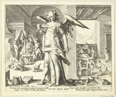Bir melek gibi doktor by Hendrick Goltzius