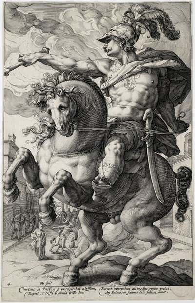 Marcus Curtius Roma Kahramanları (dizi adı) by Hendrick Goltzius