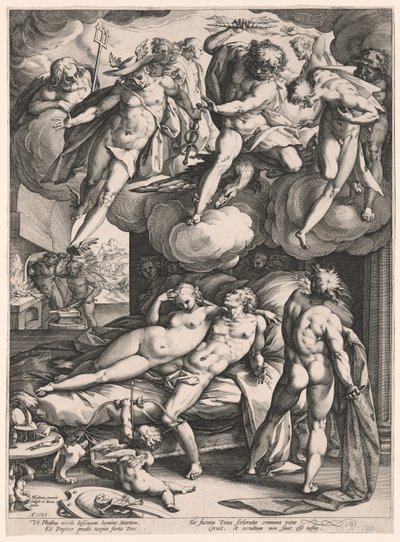 Mars ve Venüs Vulcan Tarafından Şaşırtıldı by Hendrick Goltzius