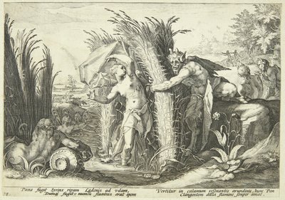 Pan ve Sirinks by Hendrick Goltzius