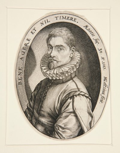 Hieronymous Scholiers Portresi by Hendrick Goltzius