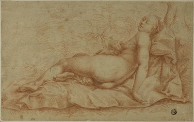 uzanmış Venüs by Hendrick Goltzius