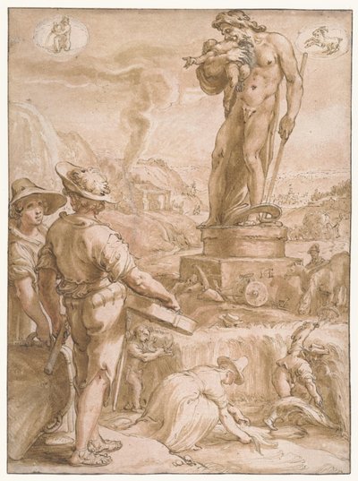 Satürn Yedi gezegen (dizi başlığı) by Hendrick Goltzius