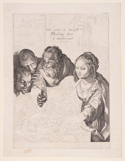 Çobanların Tapınması by Hendrick Goltzius