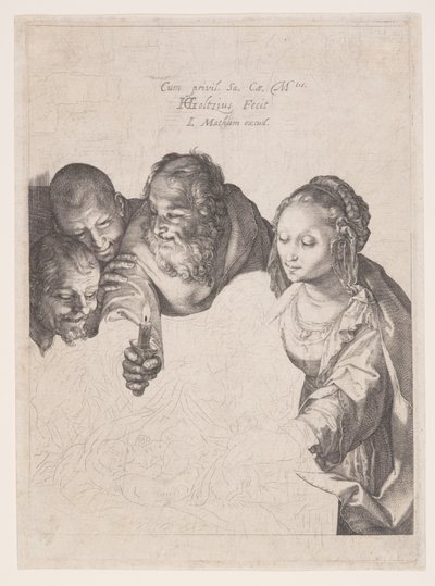 Çobanların Tapınması by Hendrick Goltzius