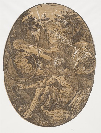 Sonsuzluk Mağarası (Büyücü) by Hendrick Goltzius