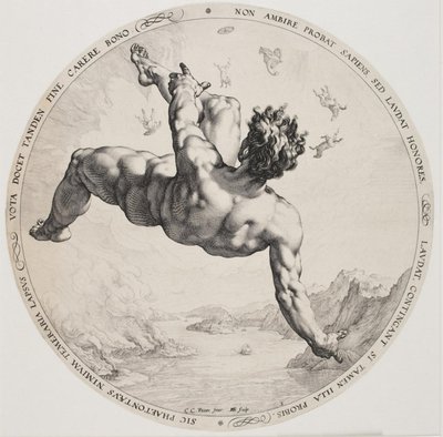 Dört Utanç verici - Phaeton by Hendrick Goltzius