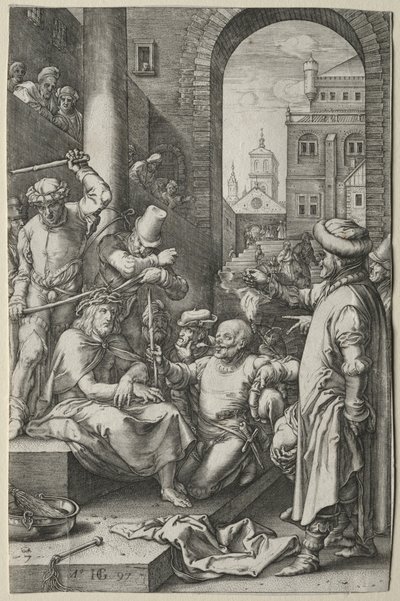 Tutku: Dikenli Taç by Hendrick Goltzius