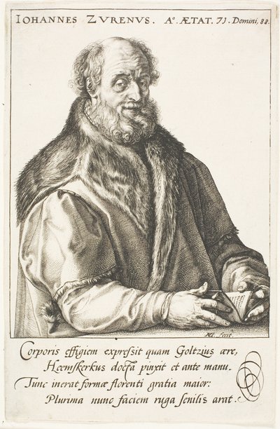 Zuren, Jan van (1517-1591) yayıncı, Haarlem belediye başkanı by Hendrick Goltzius