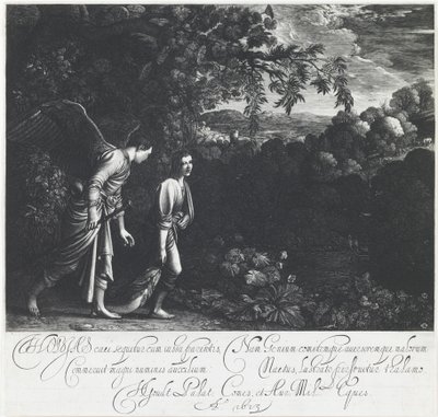 Melek ile Tobias by Hendrick Goudt