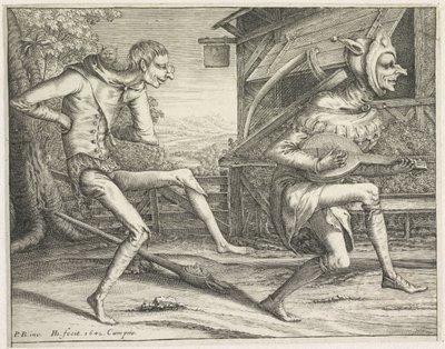 İki dans eden aptal Çılgın (dizi adı) by Hendrick Hondius (I)