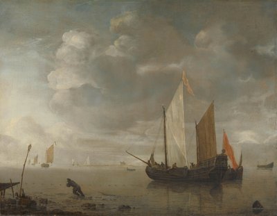 Durgun deniz by Hendrick Jacobsz. Dubbels