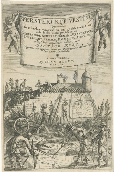 Henrich Ruse için başlık sayfası, Versterckte Vesting, 1654 by Hendrick baron van Ruse