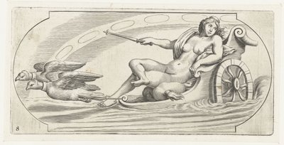 Aurora bir arabada Nouveau Livre des Dieux et Deeßes De la Marine Bouckje Deniz Tanrıları ve Tanrıçaları (dizi başlığı) by Hendrick de Keyser (I)
