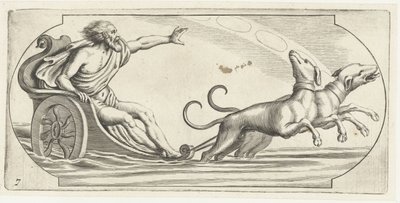 Bir arabada bir deniz tanrısı Nouveau Livre des Dieux et Deeßes De la Marine Bouckje Deniz Tanrıları ve Tanrıçaları (dizi başlığı) by Hendrick de Keyser (I)