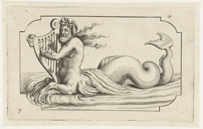 arp çalan triton Nouveau Livre des Dieux et Deeßes De la Marine Bouckje Deniz Tanrıları ve Tanrıçaları (dizi başlığı) by Hendrick de Keyser (I)