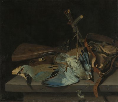 Av aletleri ve kuşlar ile natürmort by Hendrick ten Oever