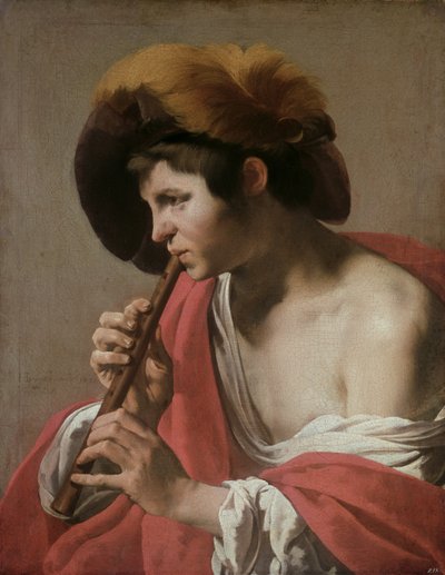 Bir Kaydedici Çalan Düzenbaz, 1621 by Hendrick ter Brugghen