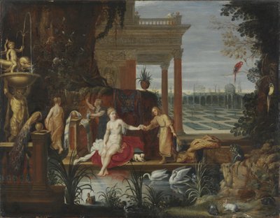 Bathseba Banyoda Kral Davut'tan Mektubu Alırken, c.1600 by Hendrick van Balen