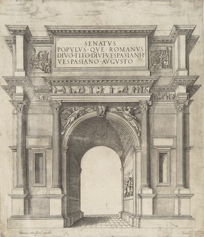 Roma İmparatorluğu Halkının Senatosu, Titus, Vespasian, Vespasian'ın oğlu, Augustus by Hendrick van Schoel