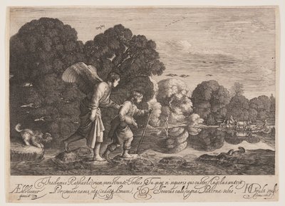 Tobias ve Melek Cebrail by Hendrick von Goudt