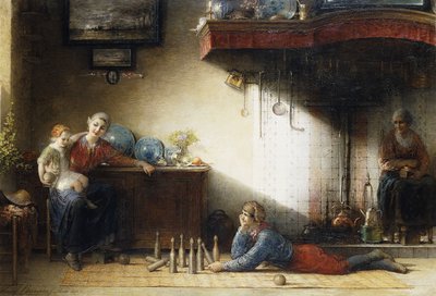 Skittles Oyunu, 1872 by Hendrieus Jacobus Burgers