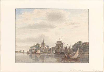 su üzerinde şehir by Hendrik Abraham Klinkhamer
