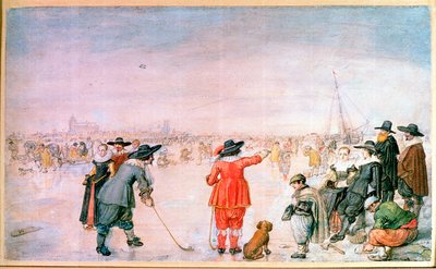 Kampen yakınlarındaki Ijssel Nehri üzerinde Buz üzerinde Golf by Hendrik Avercamp