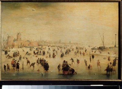 ""Buz Patencileri"" (Kış Sahnesi) (Hollandaca) Hendrick Avercamp (1585-1634) tarafından 1615 dolaylarında Moskova, Puşkin Güzel Sanatlar Müzesi by Hendrik Avercamp