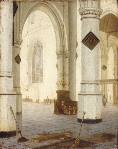 Kilise İçi (panel üzeri yağlı boya) by Hendrik Cornelisz. van Vliet