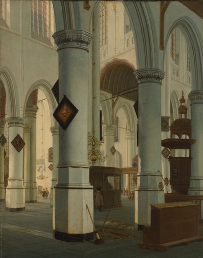 Eski Kilisenin İçi, Delft, 1660. by Hendrik Cornelisz. van Vliet