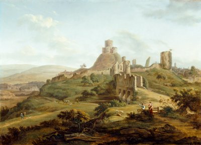 Launceston Kalesi'nin güneyden görünümü by Hendrik Frans de Cort