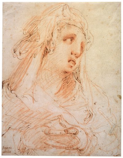 Genç Bir Kadın Mary Magdalene, 16. yüzyılın sonları veya 17. yüzyılın başlarında by Hendrik Goltzius