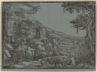 Arkadya Manzarası by Hendrik Goltzius