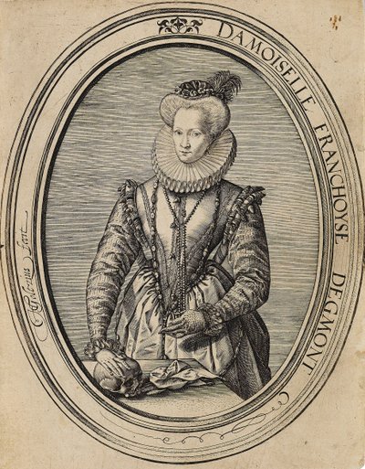 Lüksemburg Françoise, Gavre Kontesi, Dame de Fiennes 1495-1557, 1580. by Hendrik Goltzius