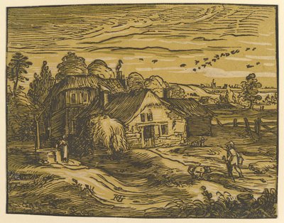 Kulübe ile Manzara, ca. 1597-98. by Hendrik Goltzius