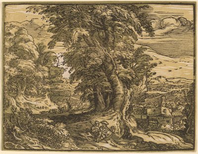 Çoban Çiftiyle Manzara by Hendrik Goltzius