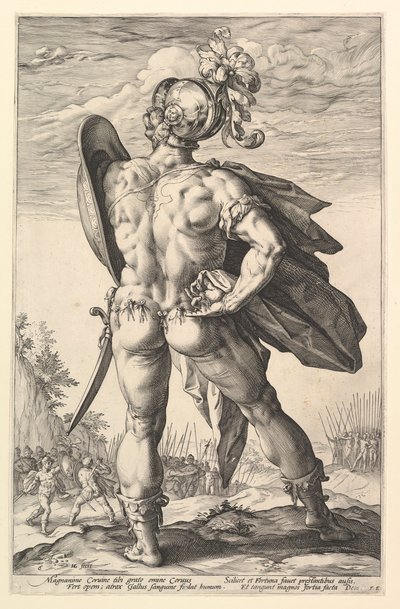 Marcus Valerius, The Roman Heroes dizisinden, 1586. by Hendrik Goltzius