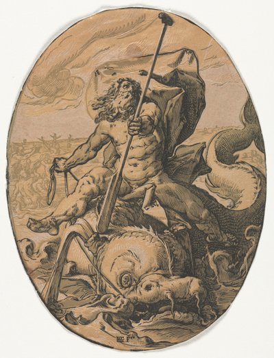 Neptün. by Hendrik Goltzius