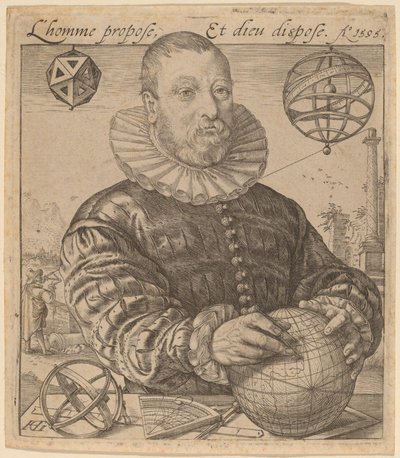 Deventerli Nicolaus Petri by Hendrik Goltzius