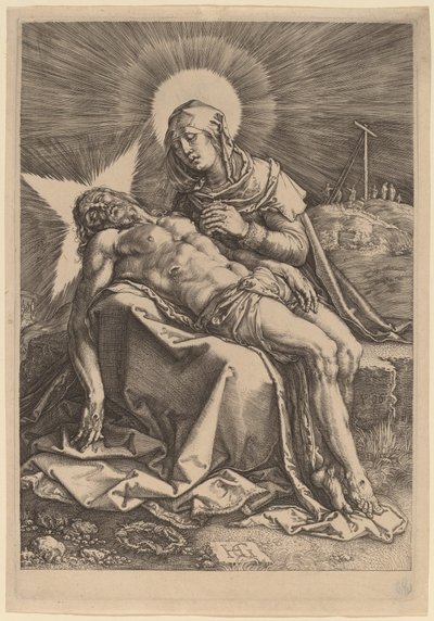 Pietà (Kucağında Ölü İsa ile Hüzünlü Bakire) by Hendrik Goltzius