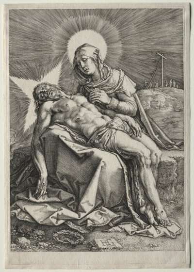 Pieta, 1596. by Hendrik Goltzius
