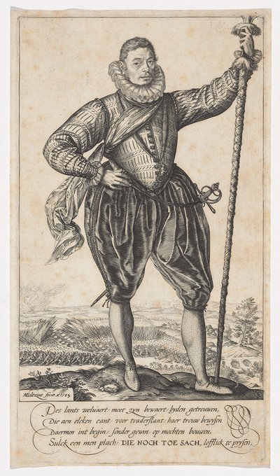 Turna Taşıyıcısı, sağa bakan, 1583 by Hendrik Goltzius