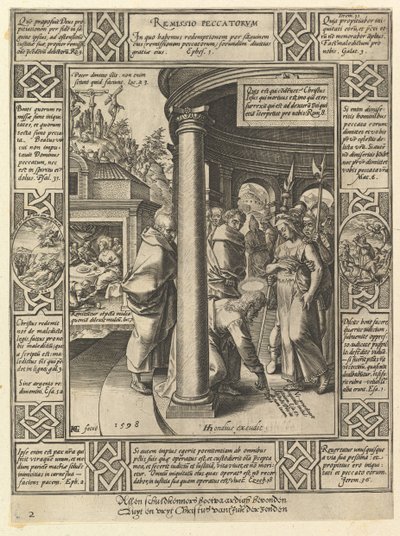 Christian Creed Alegorilerinden Remissio Peccatorum, 1598. by Hendrik Goltzius