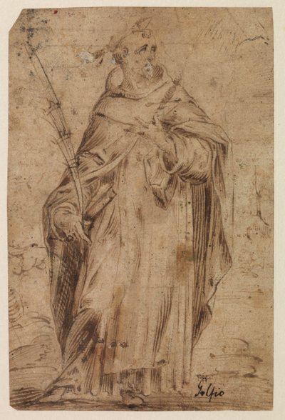 Aziz Peter Şehit, recto, muhtemelen 16. Yüzyıl by Hendrik Goltzius