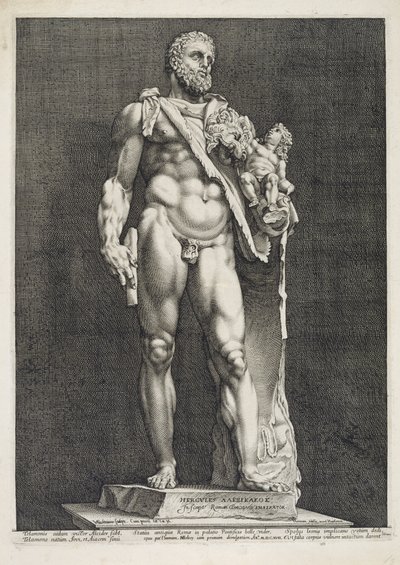 Herkül olarak İmparator Commodus by Hendrik Goltzius