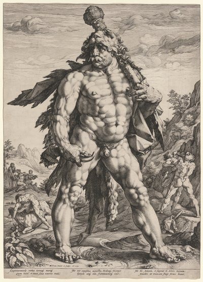 Büyük Herkül veya Knollenman, 1589. by Hendrik Goltzius