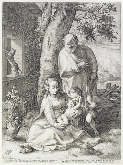 Aziz John ile Kutsal Aile by Hendrik Goltzius